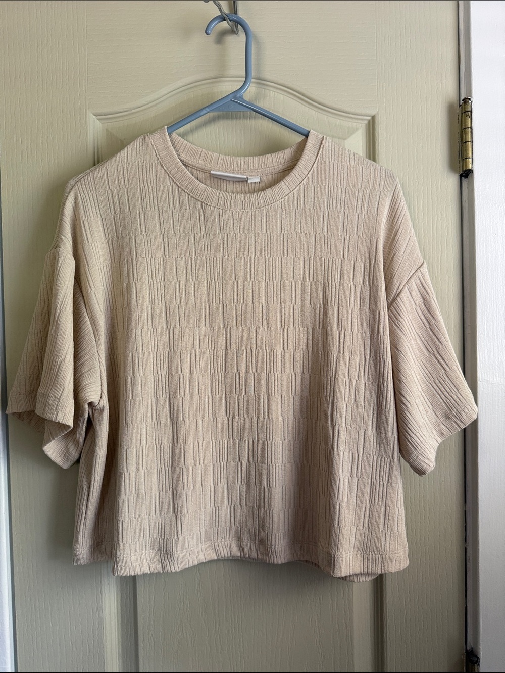 Kappahl Boxy Short-Sleeve Tee in Cream